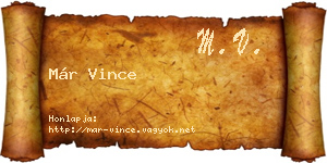 Már Vince névjegykártya