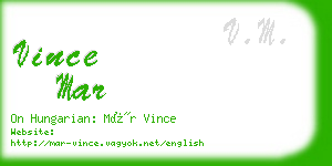 vince mar business card